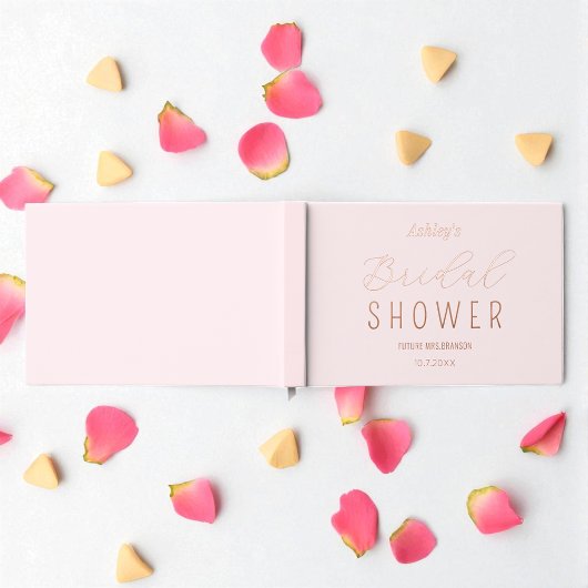 Livre d'or de la douche de mariée Rose Gold en feu