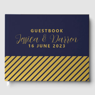 Livre d'or de la marine mariage Classy Gold Foil S
