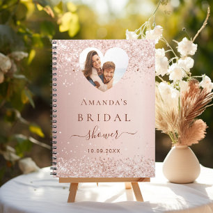 Livre d'or de la nuptiale douche photo coeur rose 
