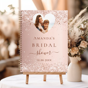 Livre d'or de la nuptiale douche photo coeur rose 