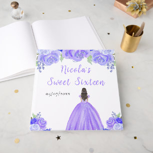 Livre d'or de la princesse aux cheveux bruns pour