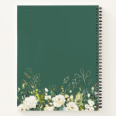 Livre d'or de la Rose blanche verte Floral Mariage (Dos)