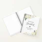 Livre d'or de la Rose blanche verte Floral Mariage (Intérieur)