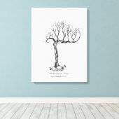 Livre d'or de l'arbre d'empreintes digitales maria (Insitu (Plancher de Bois))