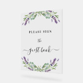 Livre d'or de lavande mariage eucalyptus (Angle)