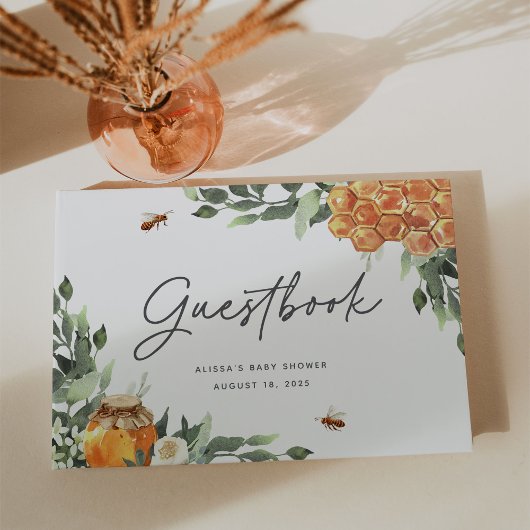 Livre d'or de l'événement de l'abeille de fleur d'