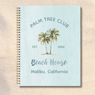 Livre d'or de maison de plage en bois bleu clair a