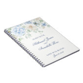 Livre d'or de mariage à fleurs d'hydrangea bleu So (Côté Droit)