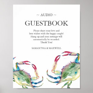 Livre d'or de mariage à la plage par téléphone