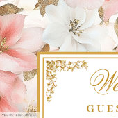 Livre d'or de mariage à l'aquarelle dans des tons 