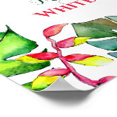 Livre d'or de mariage à l'aquarelle d'Hibiscus Tro (Coin)