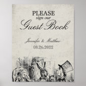 Livre d'or de mariage Alice au pays des merveilles (Devant)