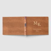 Livre d'or de mariage antique en cuir faux (Complet)