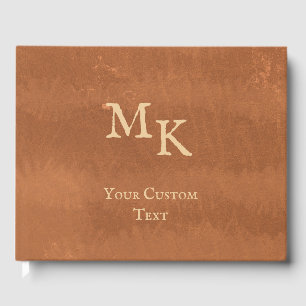 Livre d'or de mariage antique en cuir faux