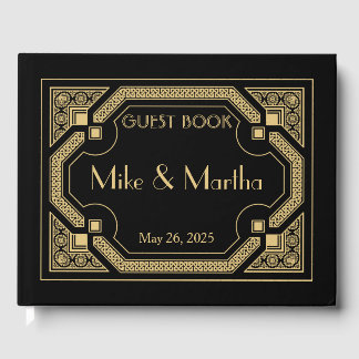 Livre d'or de mariage Art déco