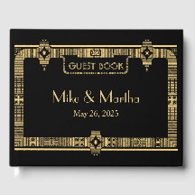 Livre d'or de mariage Art Déco Vintage Great Gatsb