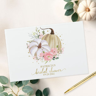 Livre d'or de mariage automnal Citrouille Florale