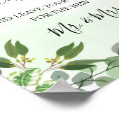 Livre d'or de mariage aux succulentes et feuillage (Coin)