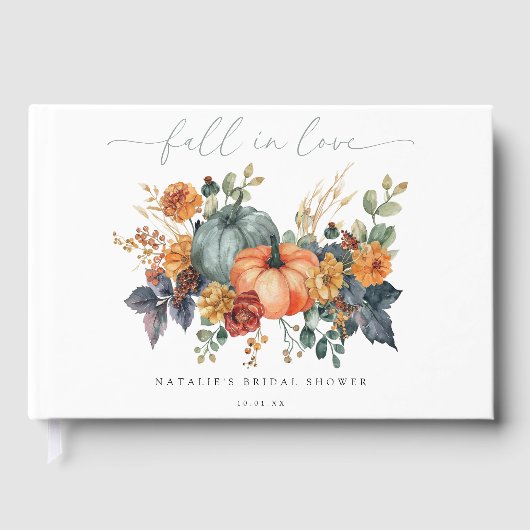 Livre d'or de mariage avec citrouille d'automne (Recto)
