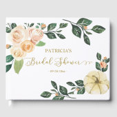 Livre d'or de mariage avec citrouille florale pêch (Recto)