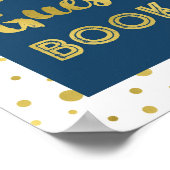 Livre d'or de mariage avec confettis dorés bleu ma (Coin)