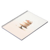 Livre d'or de mariage avec gâteau floral rose pêch (Côté gauche)