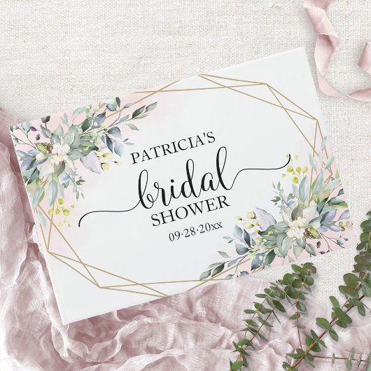 Livre d'or de mariage avec motifs géométriques et