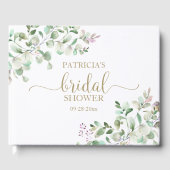 Livre d'or de mariage avec verdure d'eucalyptus (Recto)