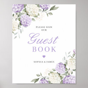 Livre d'or de mariage avec verdure et hortensia vi