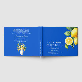 Livre d'or de mariage Azul & Limone Romance Bleu