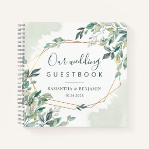 Livre d'or de mariage botanique géométrique Eucaly