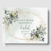 Livre d'or de mariage botanique verdure or (Recto)