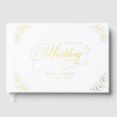 Livre d'or de mariage calligraphié avec un élégant (Recto)