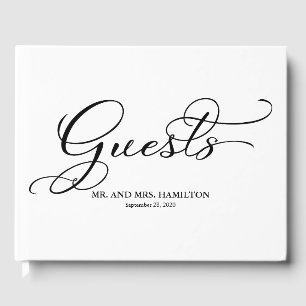Livre d'or de mariage Calligraphie élégante