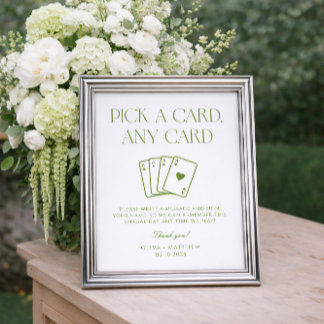 Livre d'or de mariage cartes à jouer blanches et v