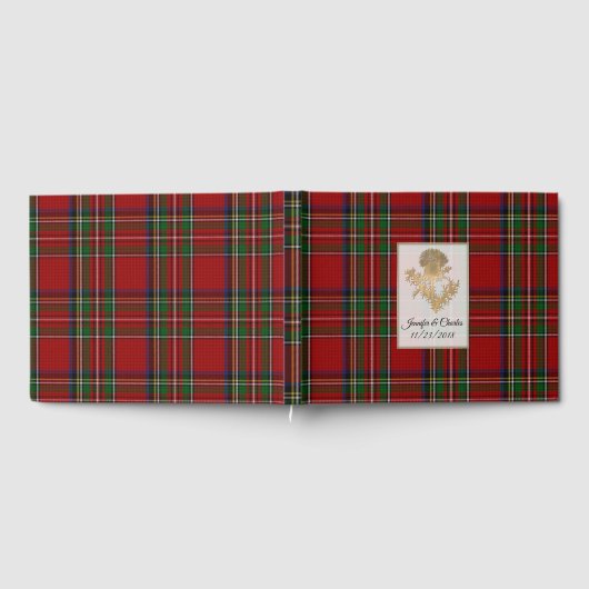 Livre d'or de mariage Chardon Royal Stewart Plaid (Complet)