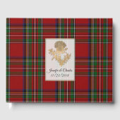 Livre d'or de mariage Chardon Royal Stewart Plaid (Recto)