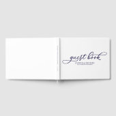 Livre d'or de mariage chic bleu marine script (Complet)