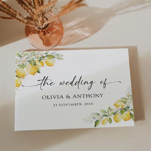 Livre d'or de mariage Citron Vert Citrus