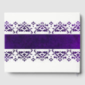 Livre d'or de Mariage damassé violet et blanc (Verso)