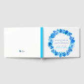 Livre d'or de mariage d'aquarelle de courge bleu (Complet)