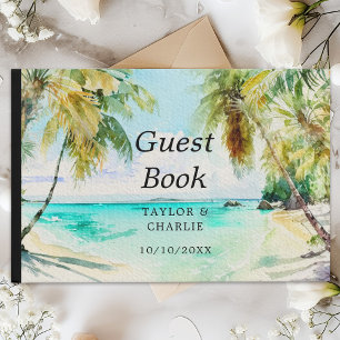 Livre d'or de mariage de destination de plage trop