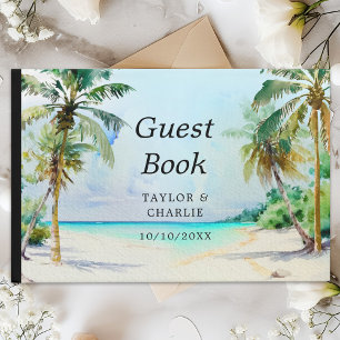 Livre d'or de mariage de destination de plage trop