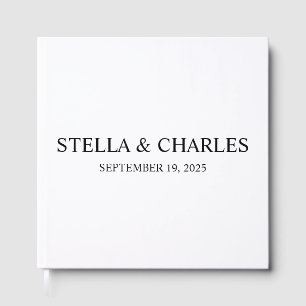 Livre d'or de mariage de luxe, nom personnalisé