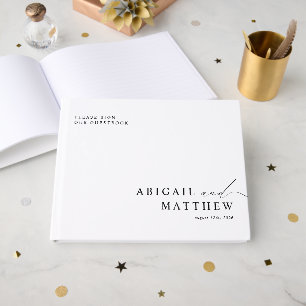 Livre d'or de mariage élégant minimaliste moderne