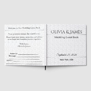Livre d'or de mariage Élégant Minimaliste Souvenir