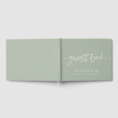 Livre d'or de mariage Elegant Script Sage Cream po (Complet)