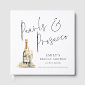 Livre d'or de mariage Élégantes Perles Prosecco (Recto)
