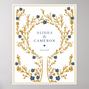 Livre d'or de mariage en forme d'arbre empreintes