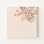 Livre d'or de mariage en herbe des Pampas en terre (Dos)